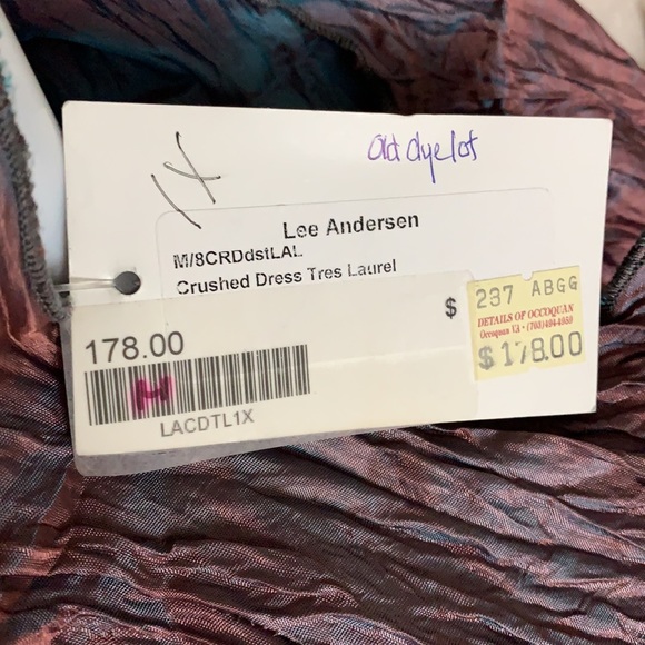 Lee Andersen - Crushed Silk Midi Scoop Neck Dress Tres Laurel - NEW - Picture 5 of 8